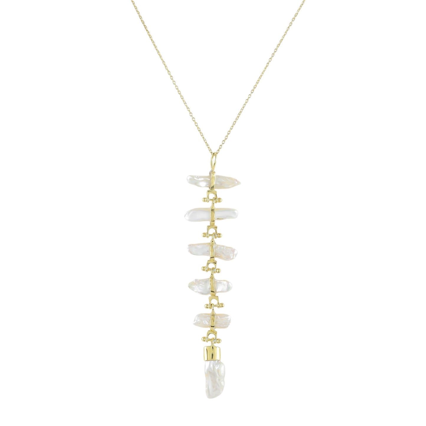 Greta Necklace | Pearl | Gold – Plated