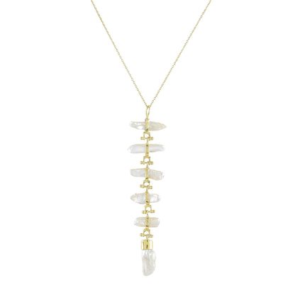 Greta Necklace | Pearl | Gold – Plated