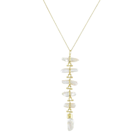 Greta Necklace | Pearl | Gold – Plated