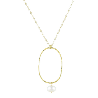 Perola Necklace | Pearl | Gold – Plated