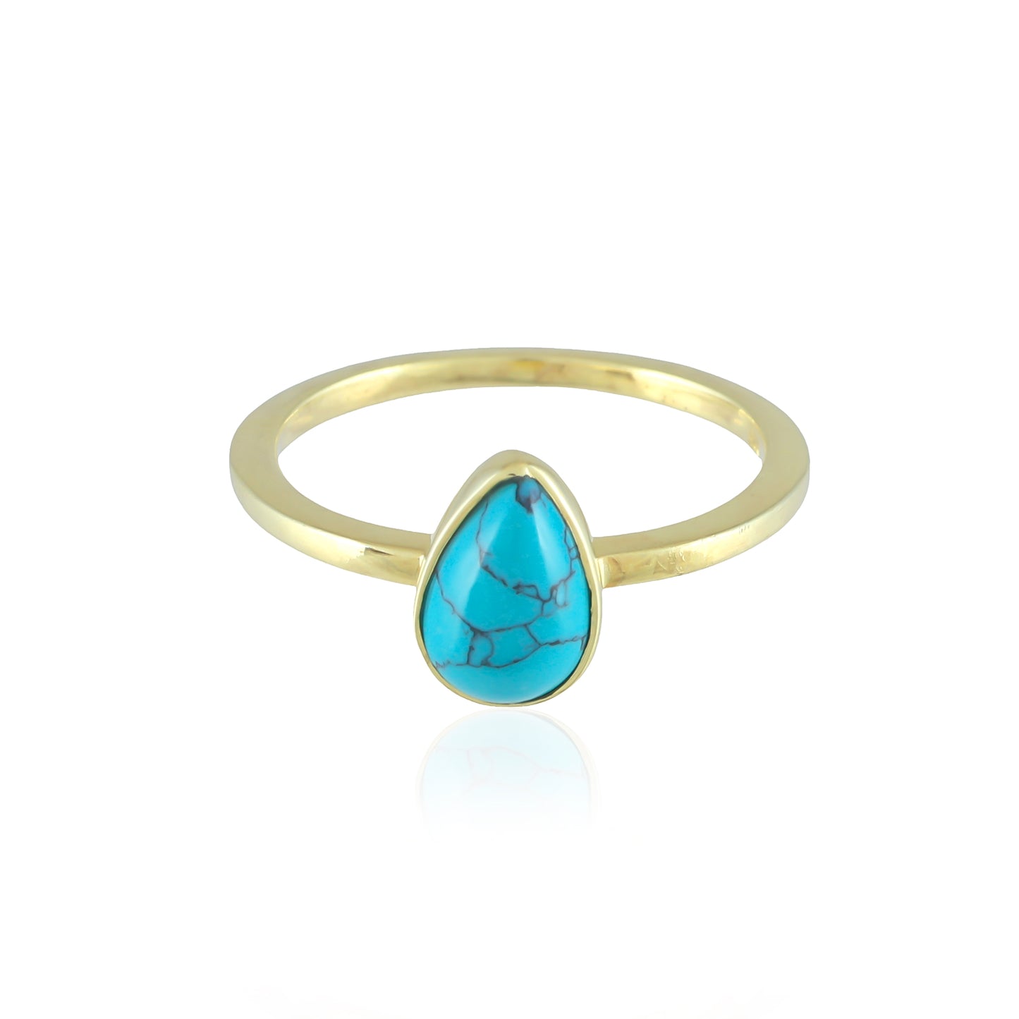 Pear  Turquoise Ring