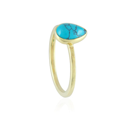 Pear  Turquoise Ring