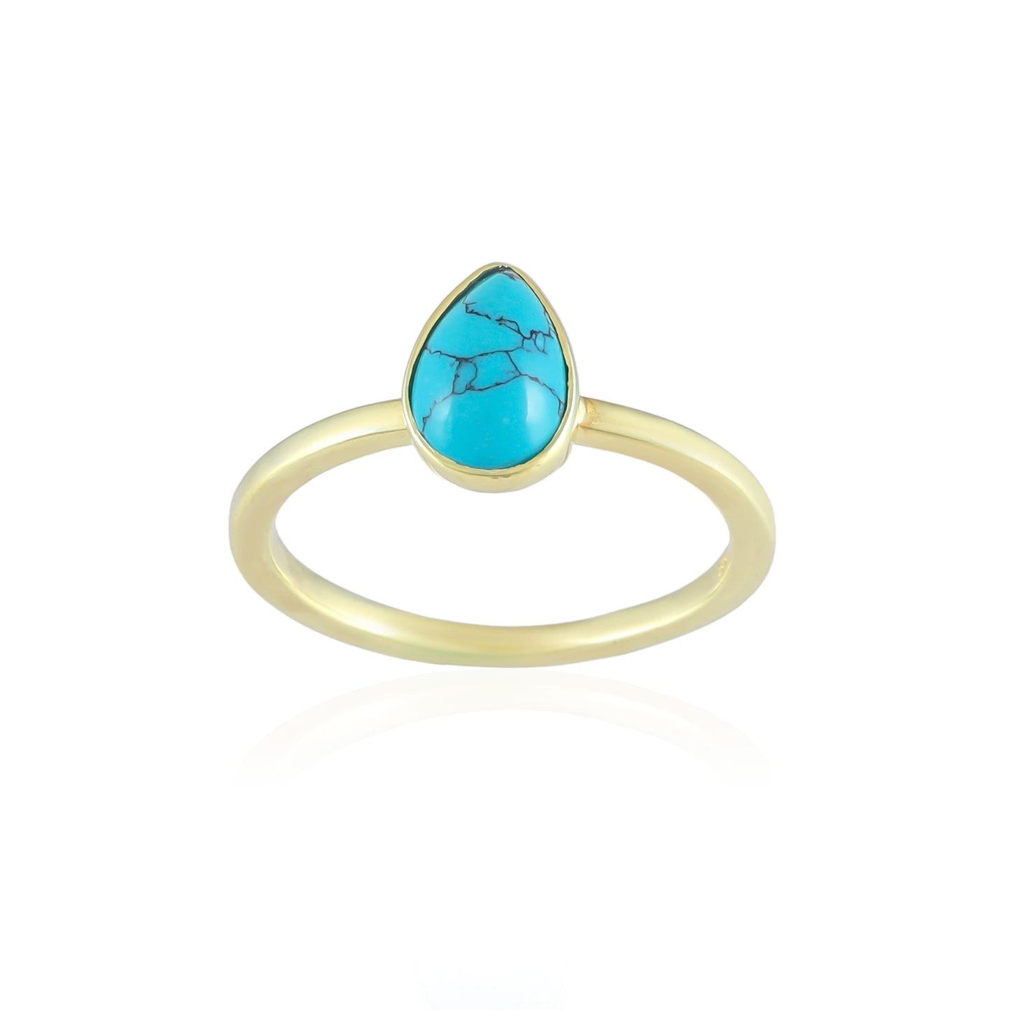 Pear  Turquoise Ring