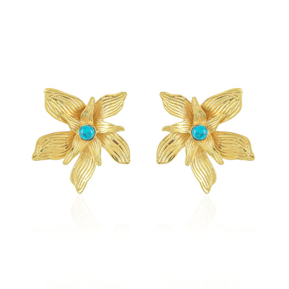 Ivy Earrings| Turquoise | Gold – Plated