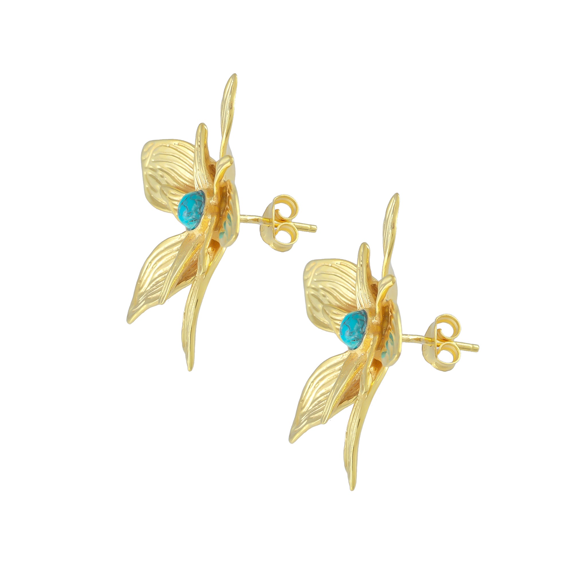 Ivy Earrings| Turquoise | Gold – Plated