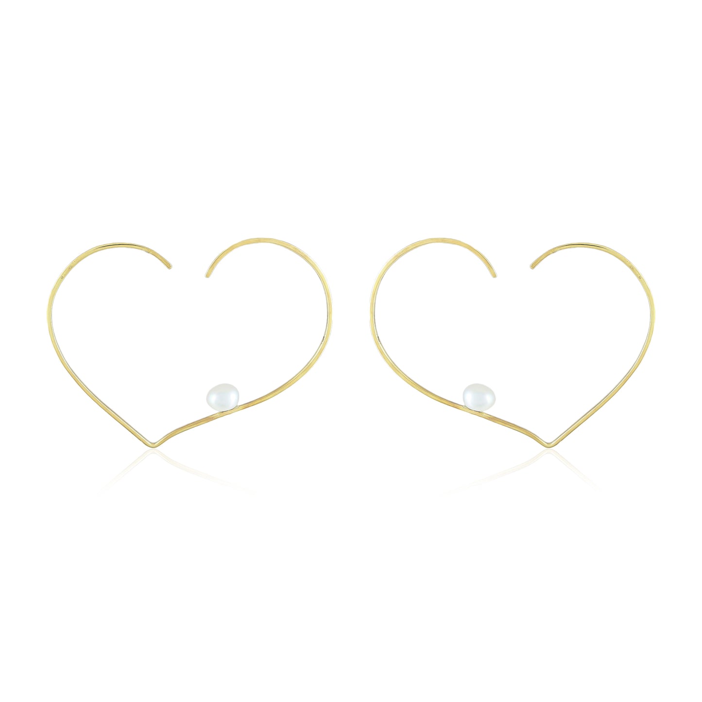 Ritta Earrings | Pearl | Gold – Plated