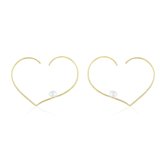 Ritta Earrings | Pearl | Gold – Plated