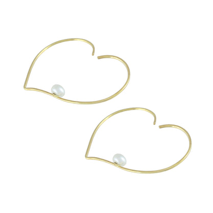 Ritta Earrings | Pearl | Gold – Plated