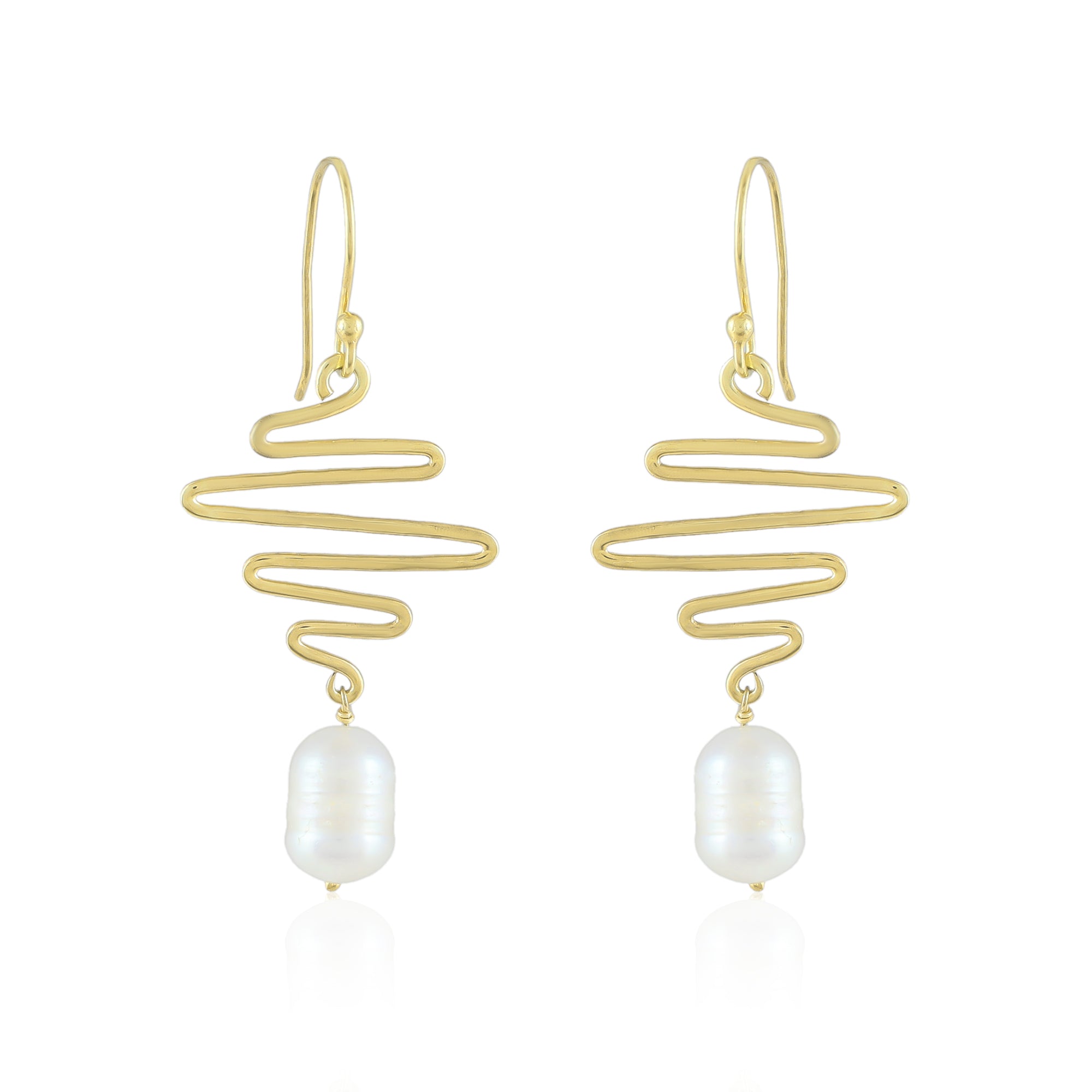 Bianca Earrings | Pearl | Gold – Plated