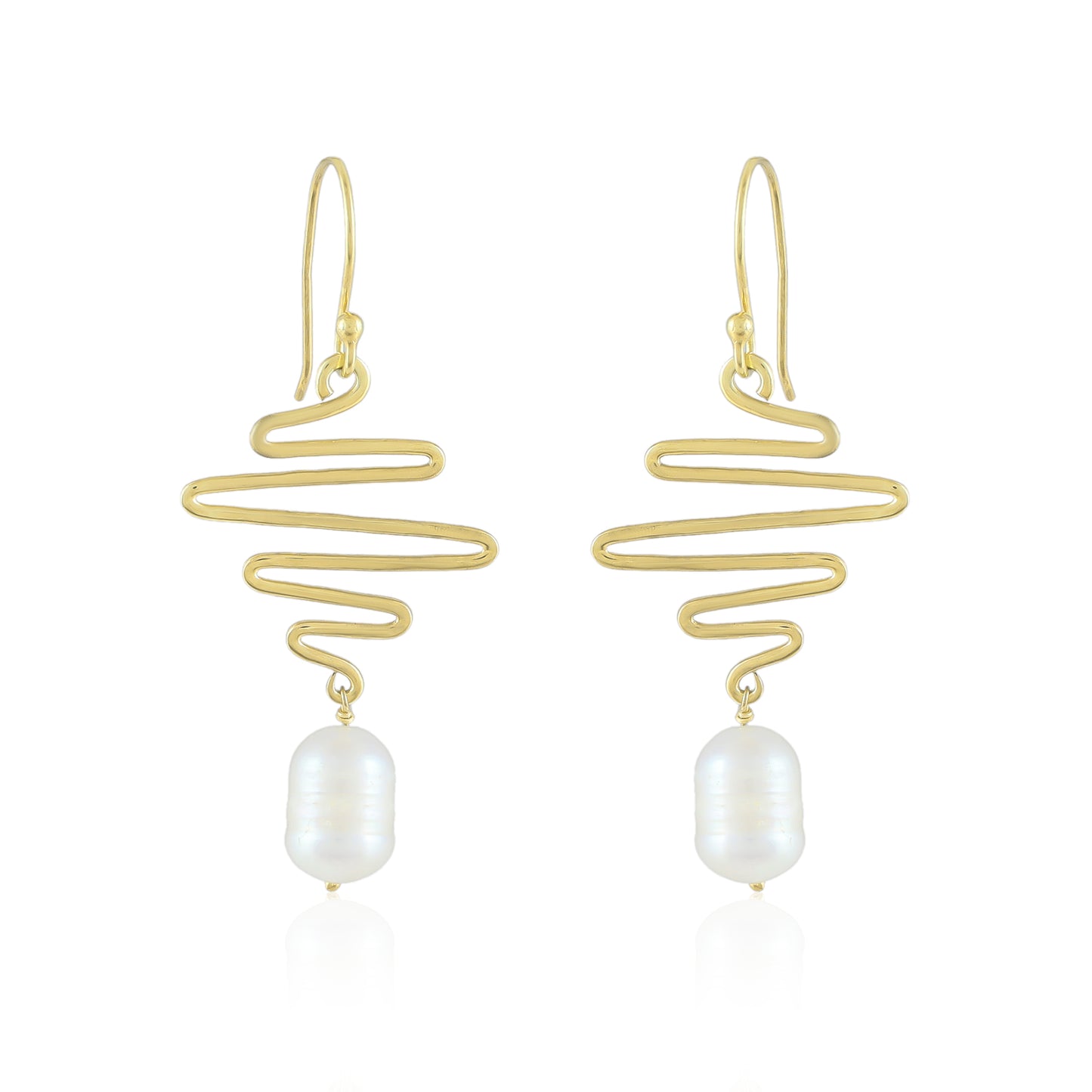 Bianca Earrings | Pearl | Gold – Plated