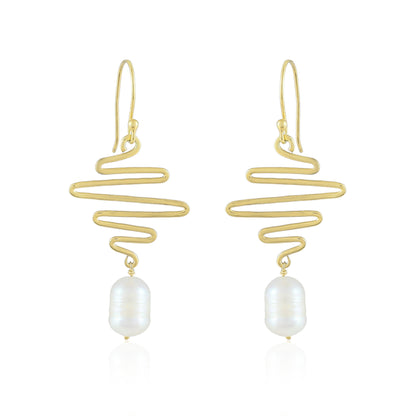 Bianca Earrings | Pearl | Gold – Plated