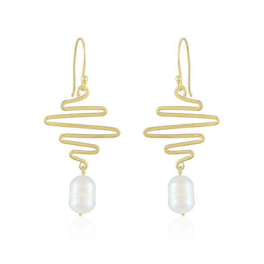 Bianca Earrings | Pearl | Gold – Plated