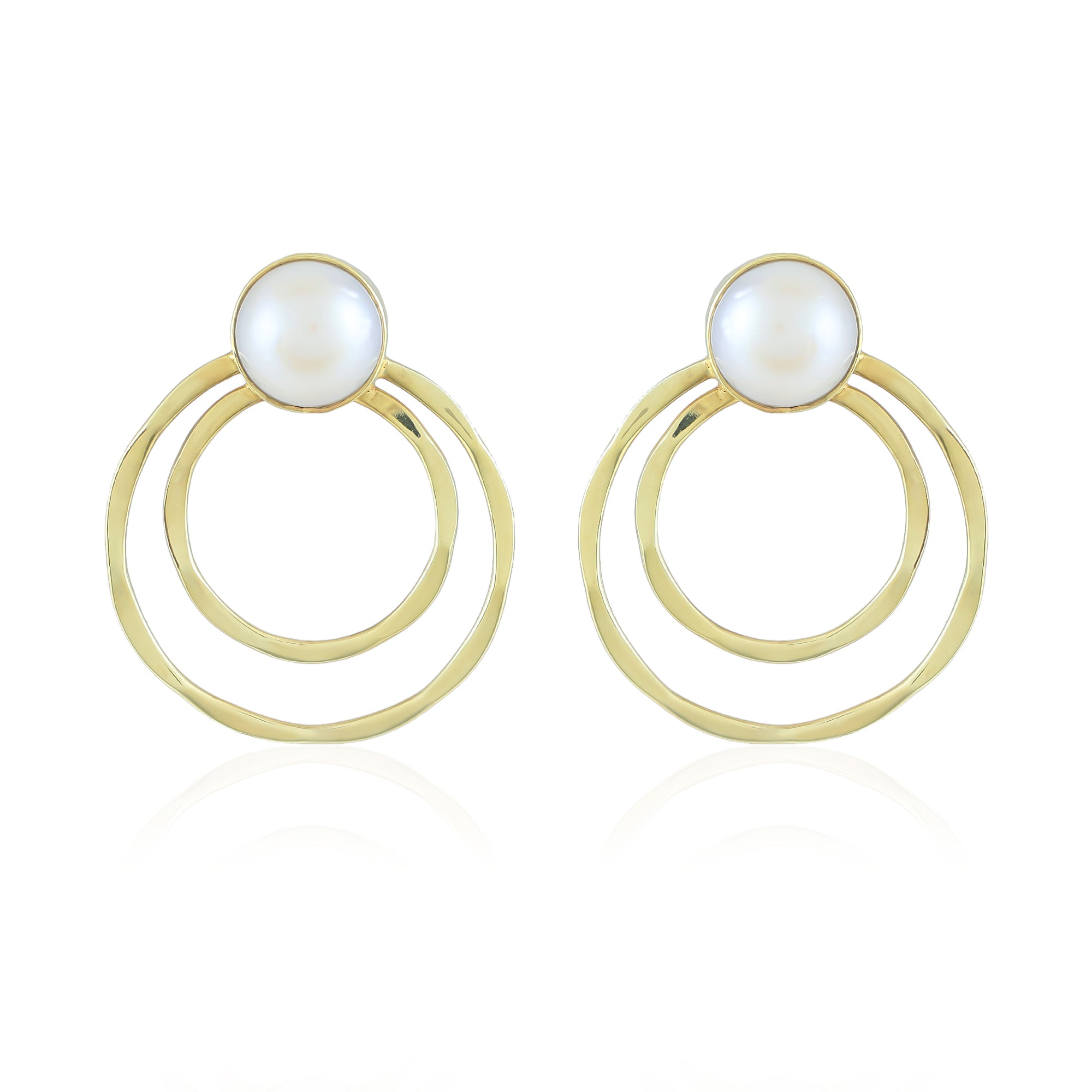 Margot Earrings | Pearl | Gold – Plated