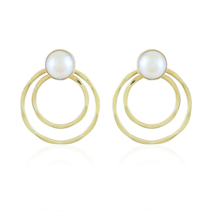 Margot Earrings | Pearl | Gold – Plated