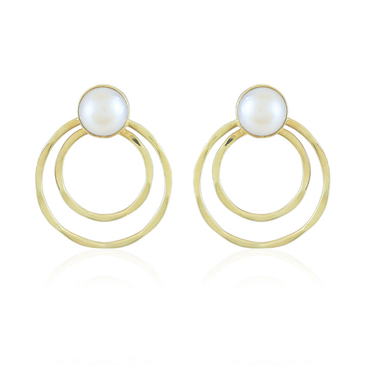 Margot Earrings | Pearl | Gold – Plated