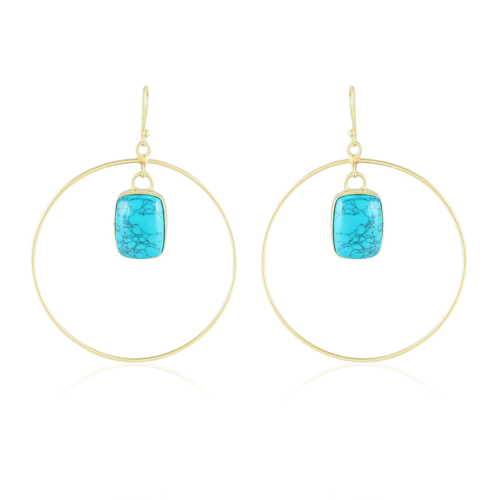 Sophia Earrings | Turquoise | Gold – Plated