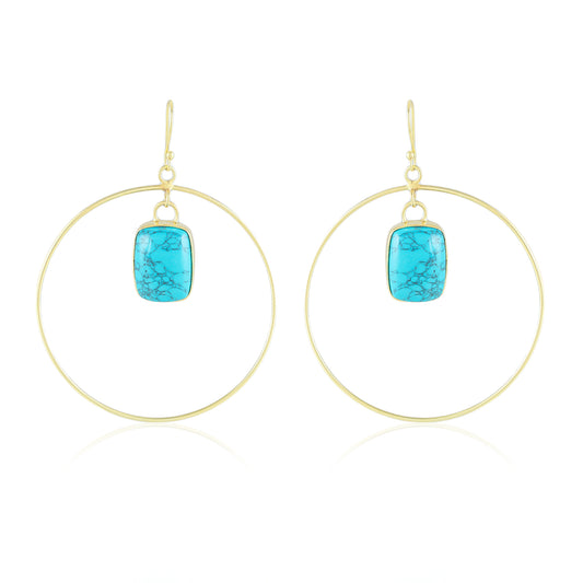 Sophia Earrings | Turquoise | Gold – Plated