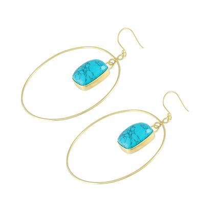 Sophia Earrings | Turquoise | Gold – Plated