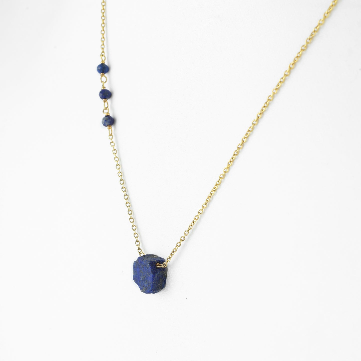 Seaside Necklace | Lapis| Gold – Plated