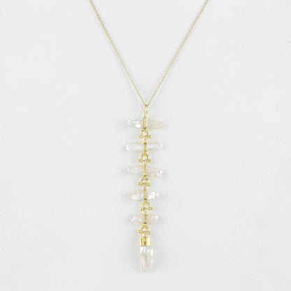 Greta Necklace | Pearl | Gold – Plated