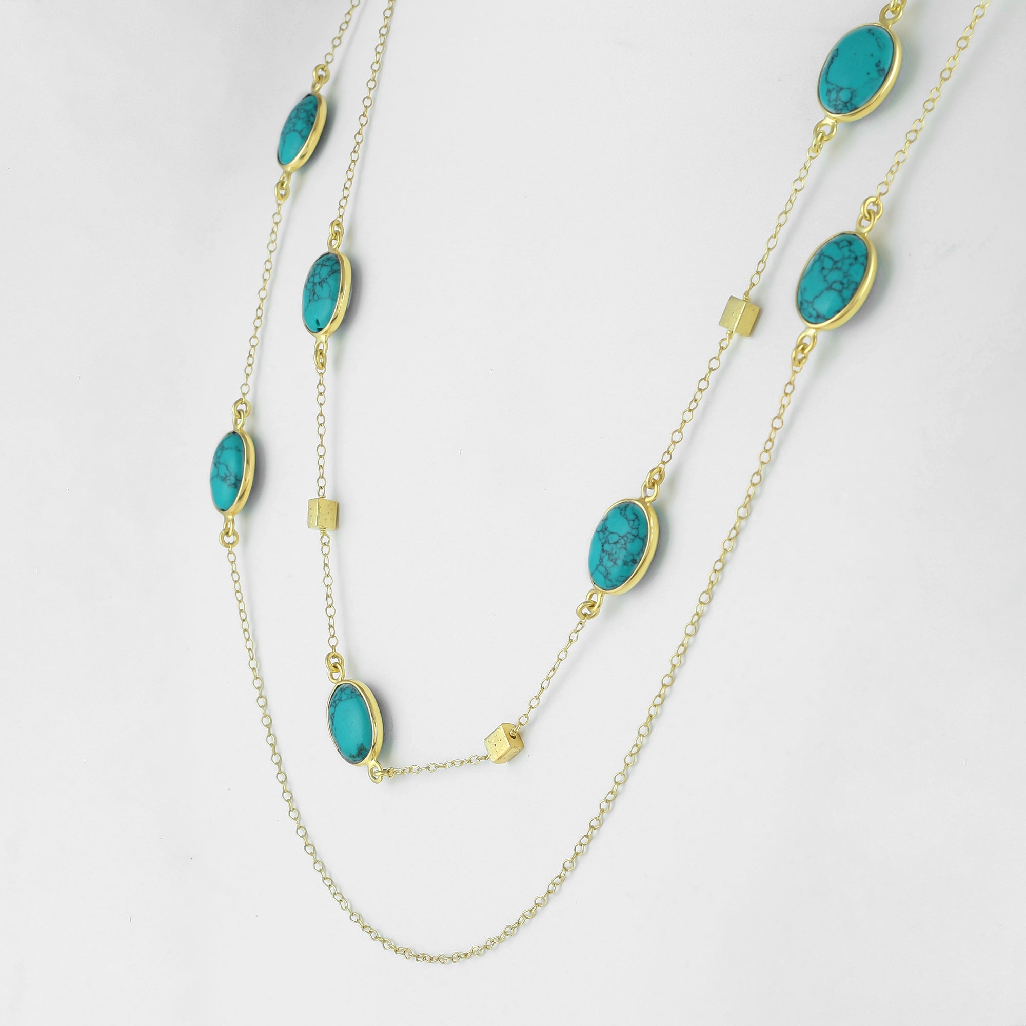 Sophia Necklace | Turquoise | Gold – Plated