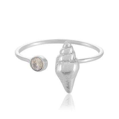 Conch Layered Ring | Moonstone