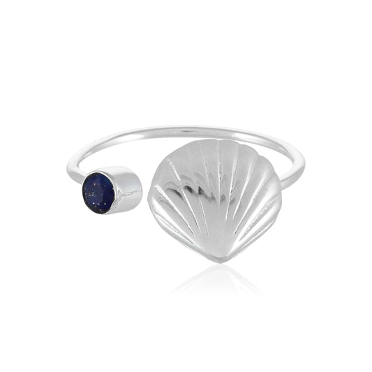 Scallop Shell Ring | Lapis