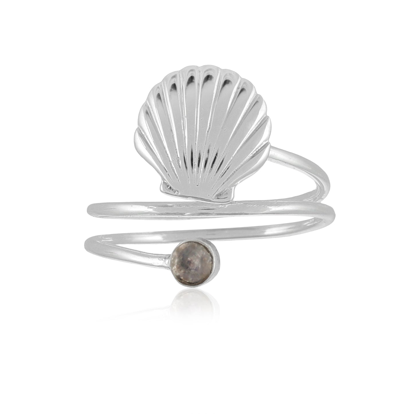 Sea Shell Layered Ring | Moonstone