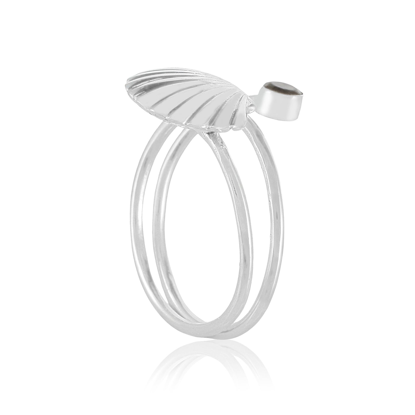 Sea Shell Layered Ring | Moonstone