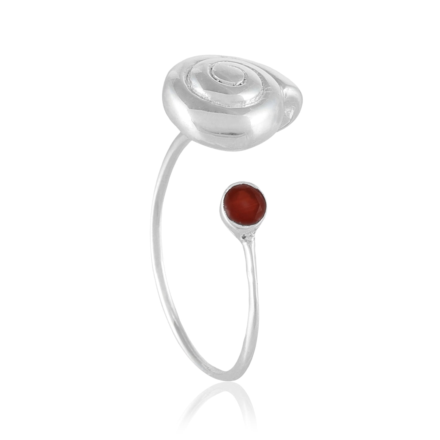 Snail Shell Ring | Carnelian