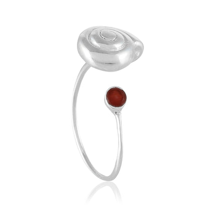 Snail Shell Ring | Carnelian