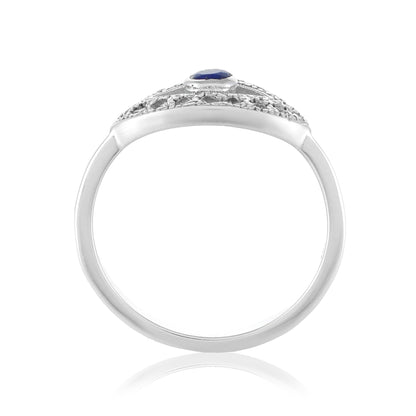 Evil Eye Ring | Lapis Lazuli | Cubic Zirconia