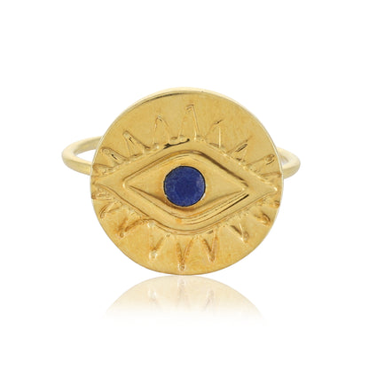 Nazar Ring | Lapis Lazuli