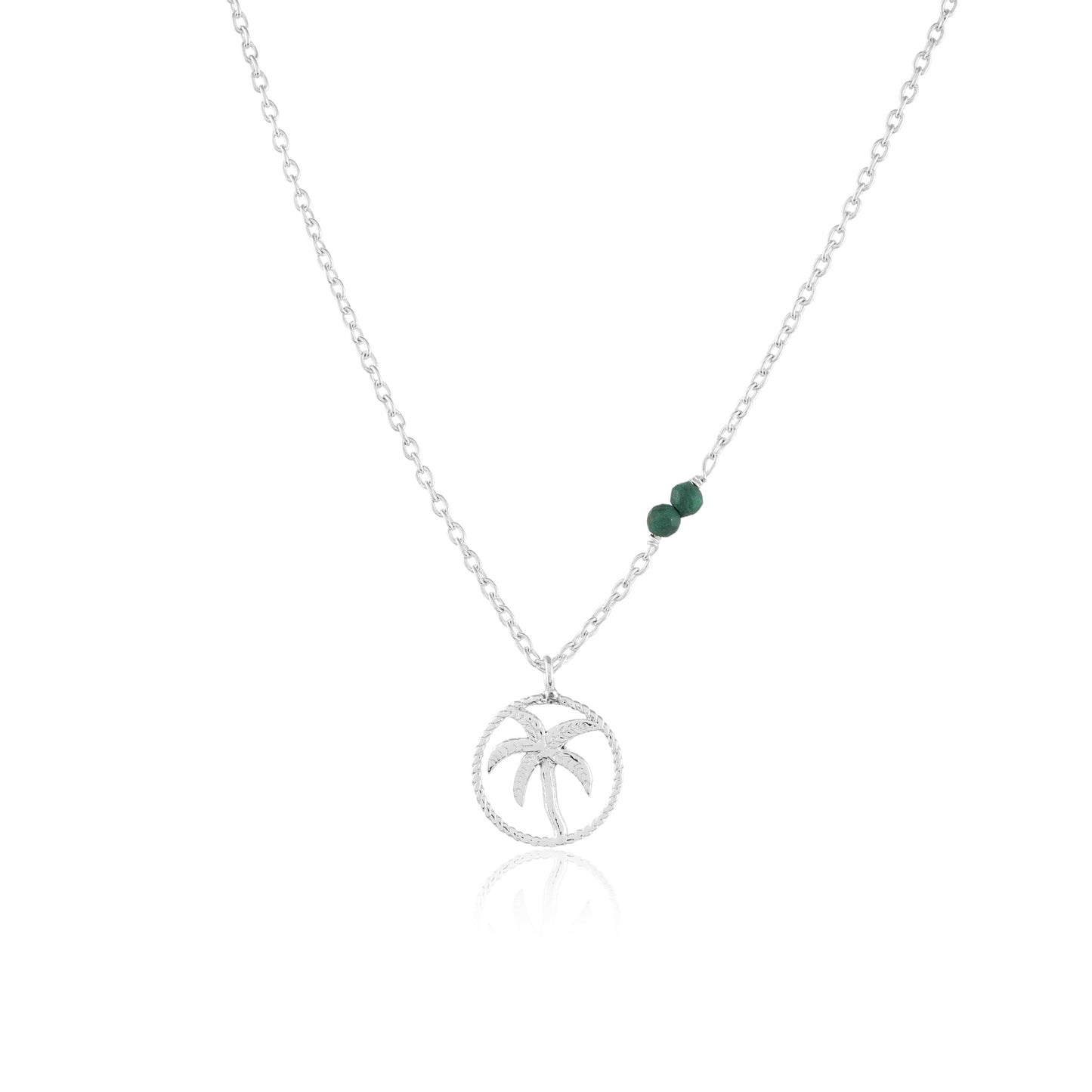 Palm Tree Necklace | Malachite