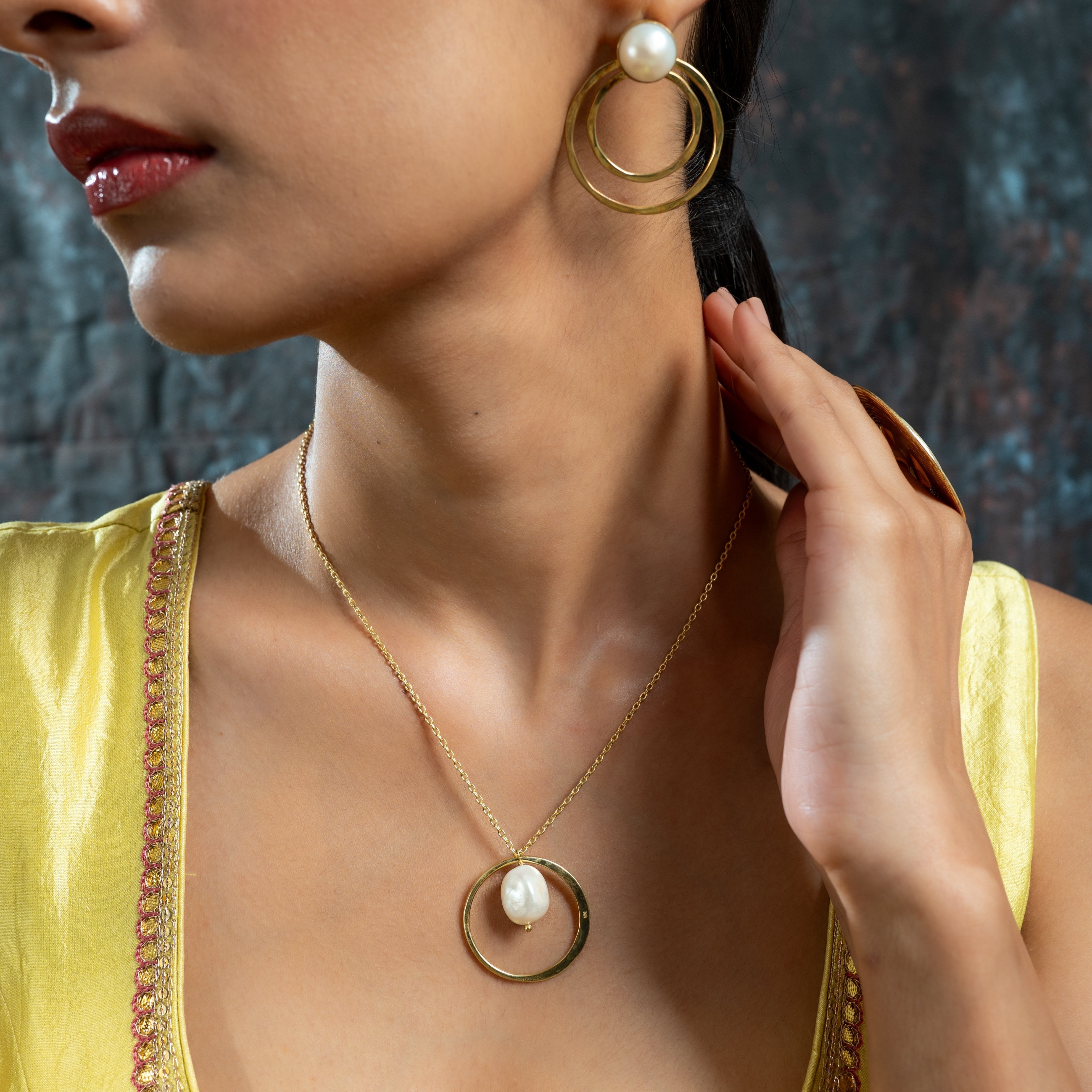 Margot Necklace | Pearl | Gold – Plated