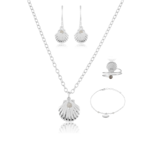 Sea Shell Set - 4 pcs | Moonstone