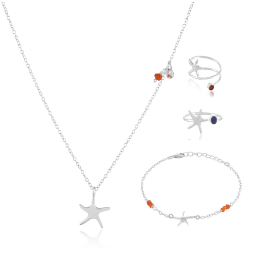 Starfish Set - 4 pcs | Carnelian