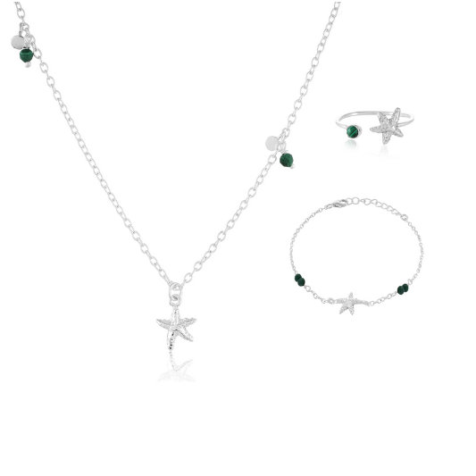 Asterina Set - 3pcs | Malachite