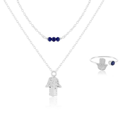 Layered Hamsa Set - 2 pcs